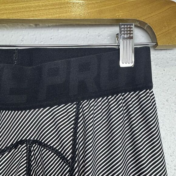 Nike Pro Mens Hyperwarm Compression Tights Size S White Black Logo Training Gym - Picture 5 of 8